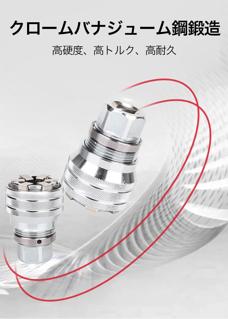 工具箱に収納されたマジックソケットレンチ