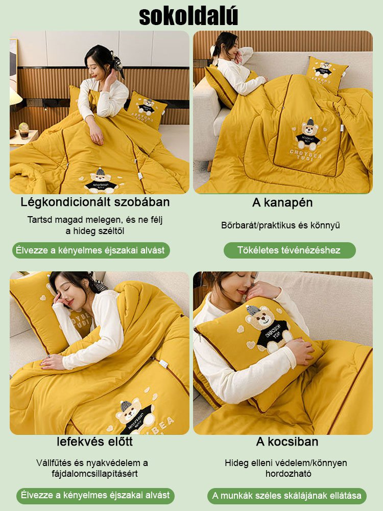 Multifunkcionális 2 az 1-ben párnás paplan