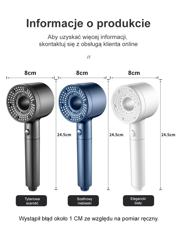 Nowo zmodernizowana】 głowica prysznicowa Turbo