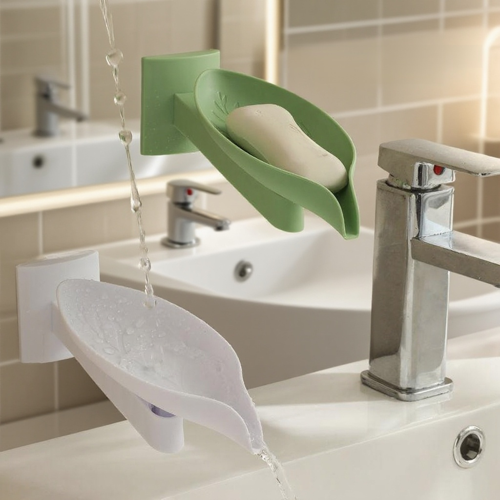 실용적인 벽걸이 비누케이스 사용 모습