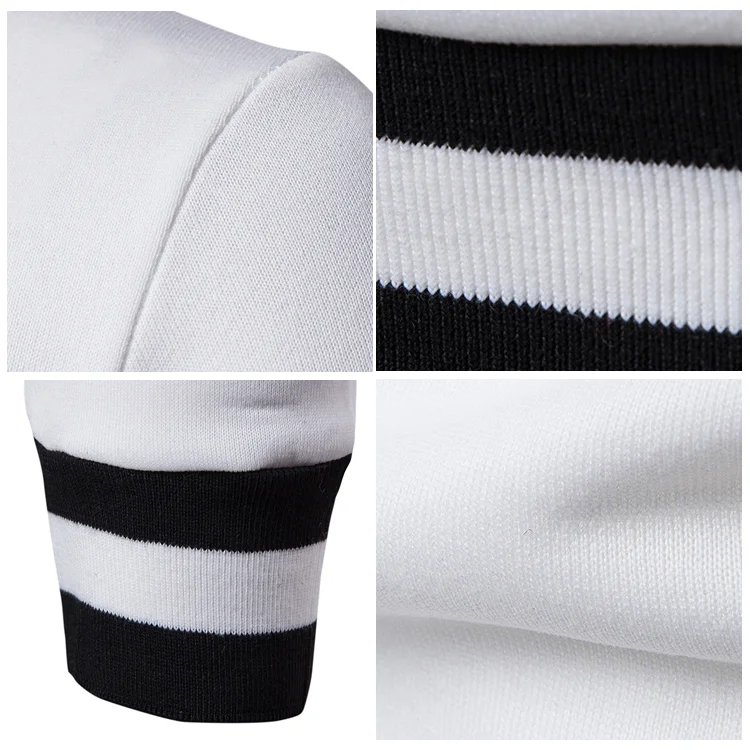 Vネックカラーブロックカジュアルスウェット