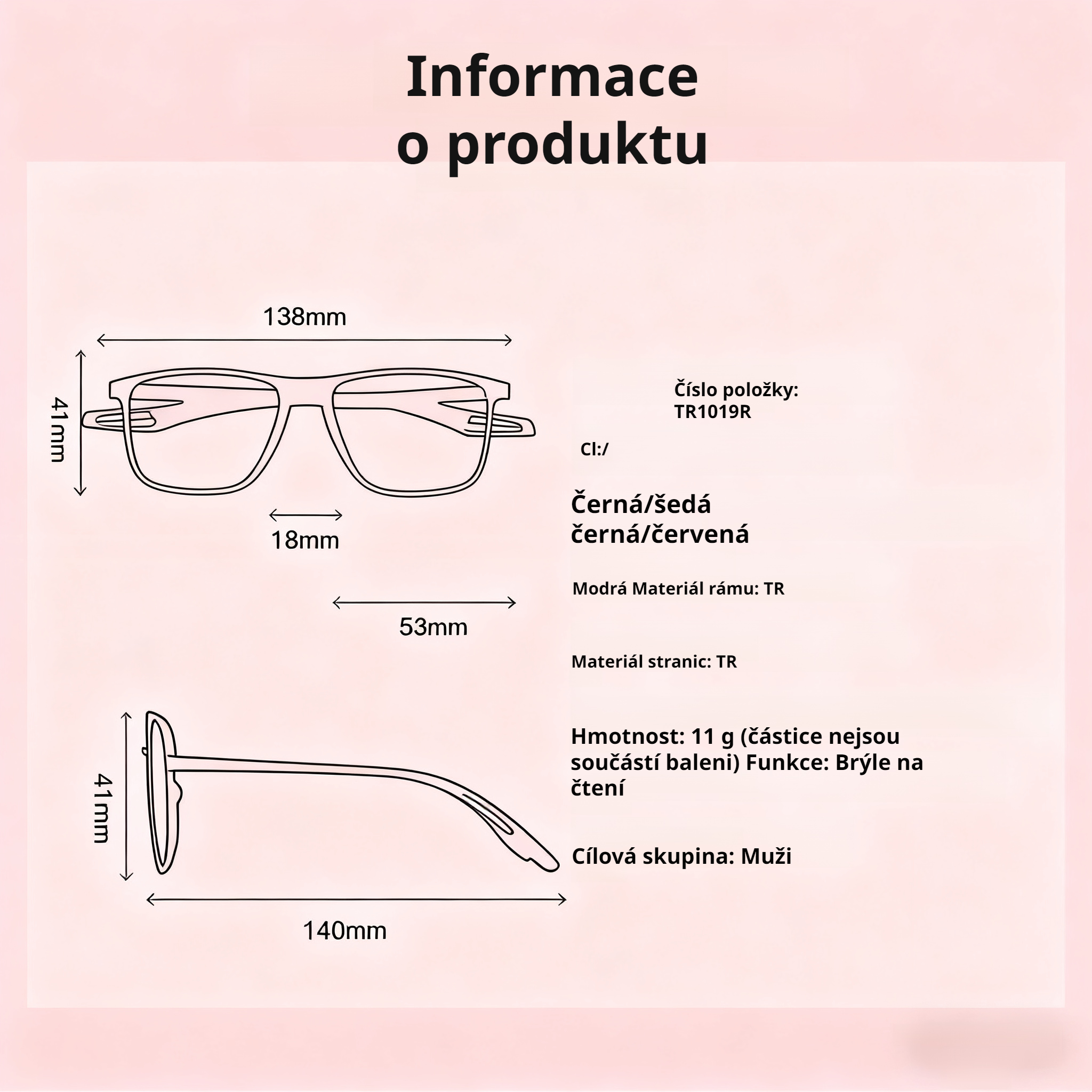 Stylové silikonové sportovní brýle na čtení