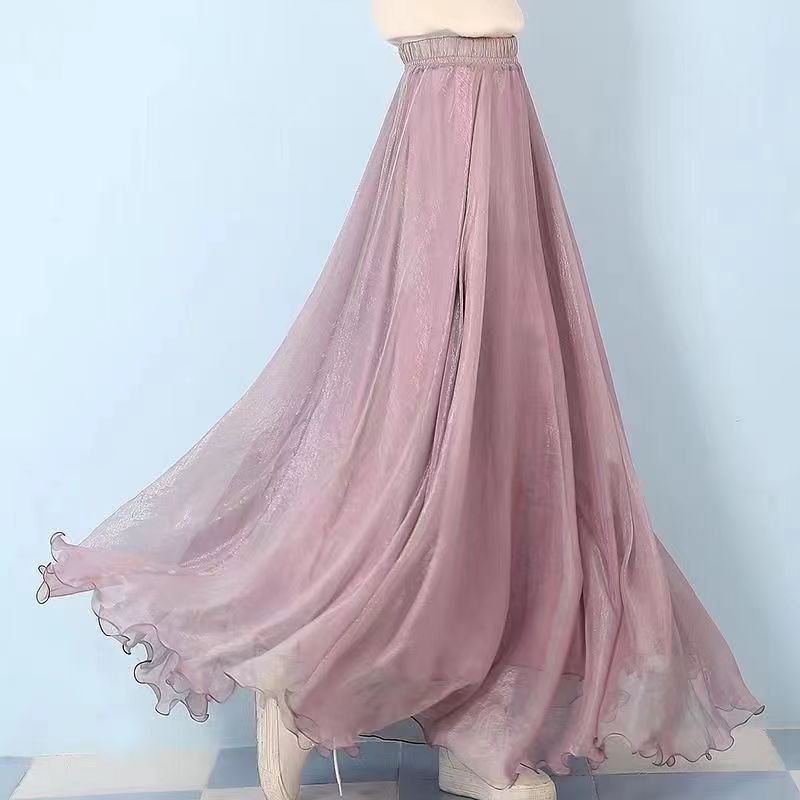 シフォンロングスカート