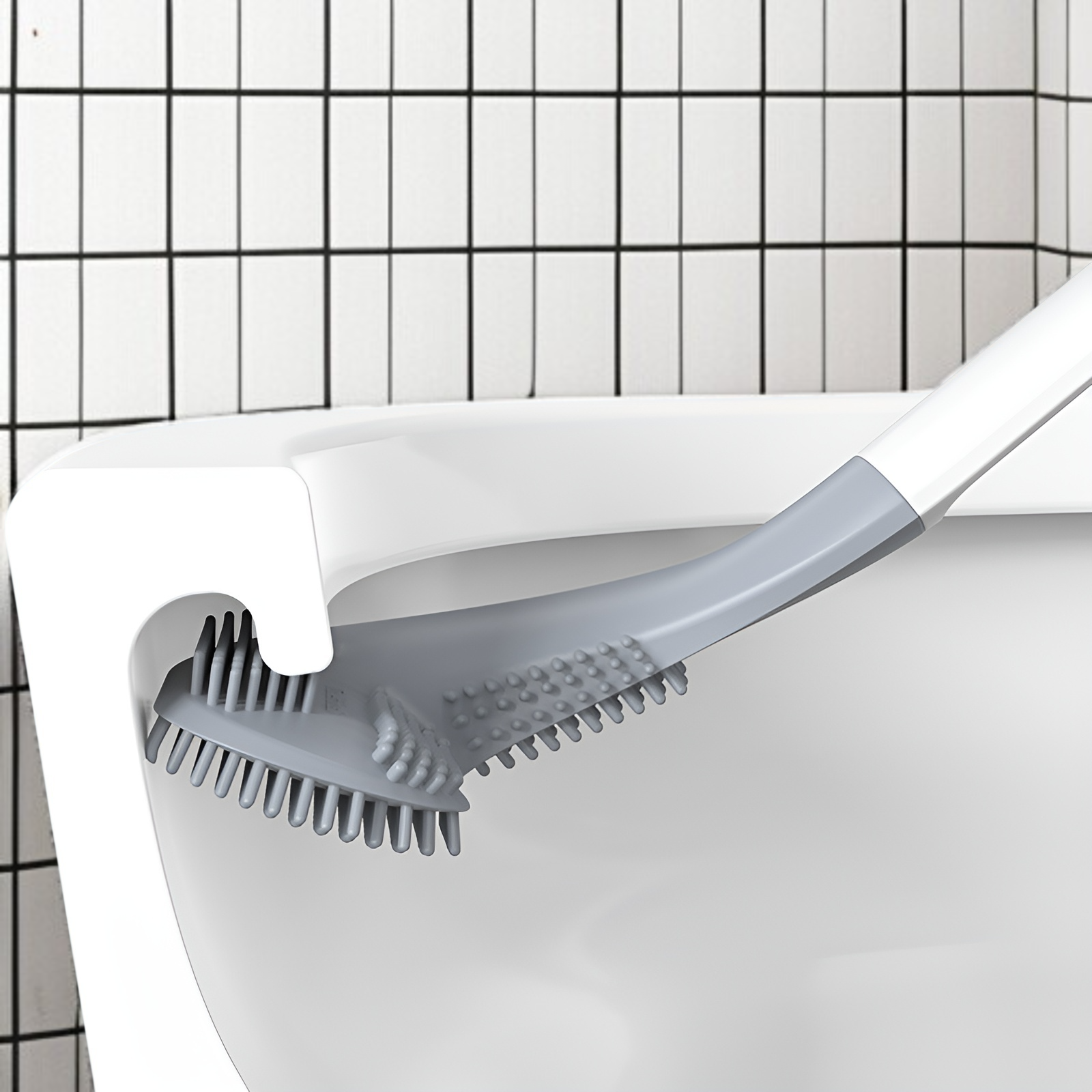 360°掃除可能なトイレブラシのブラシ部分詳細