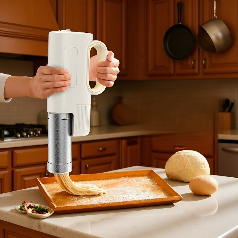 소형 국수기로 만든 신선한 면 요리