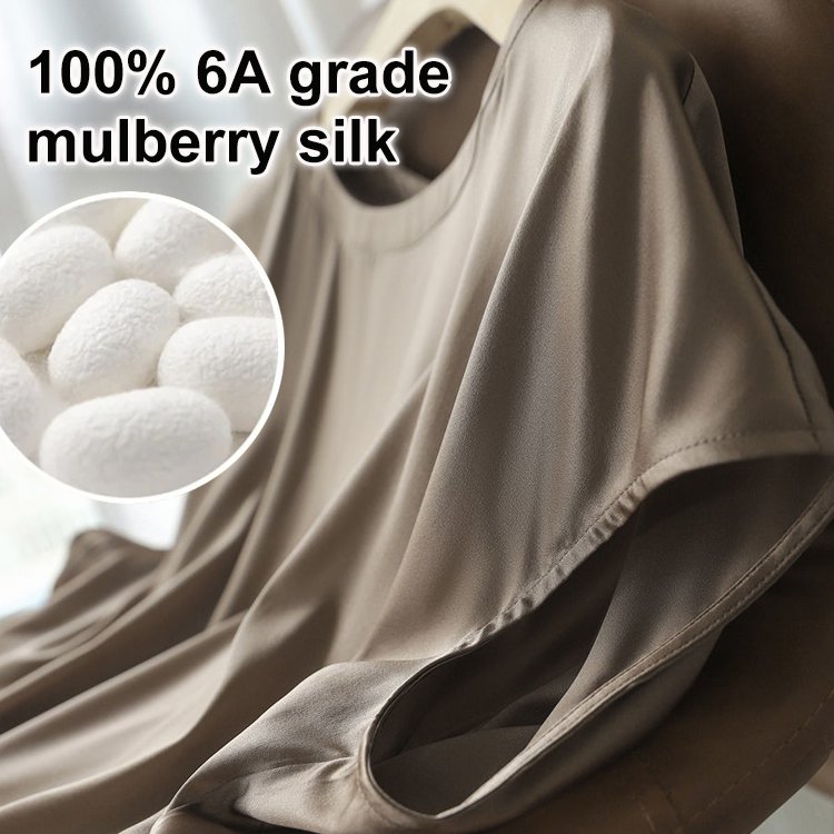 Satin silk raglan sleeve top