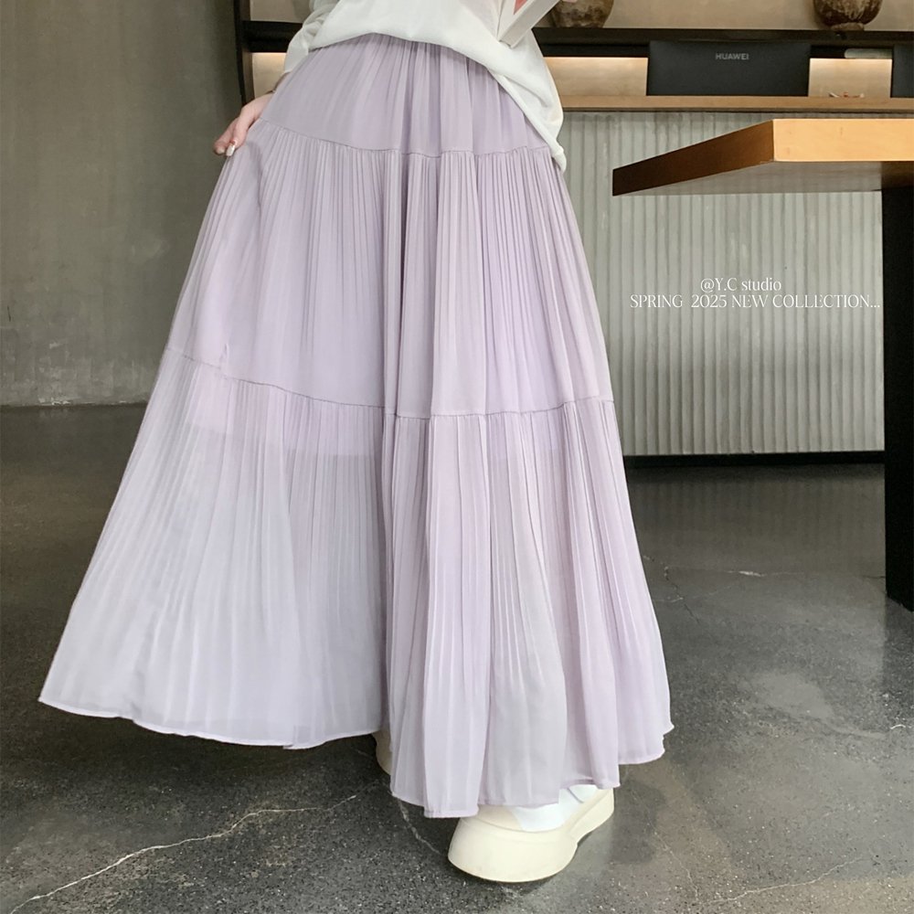 ロング丈プリーツスカート