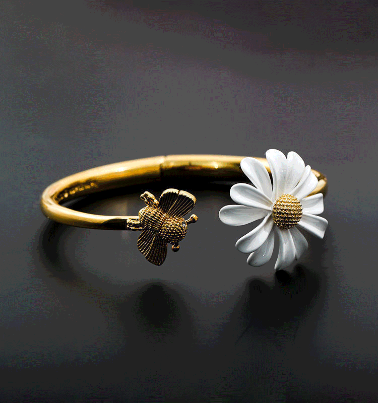 欧米風ヒナギクと蜂のブレスレットセット