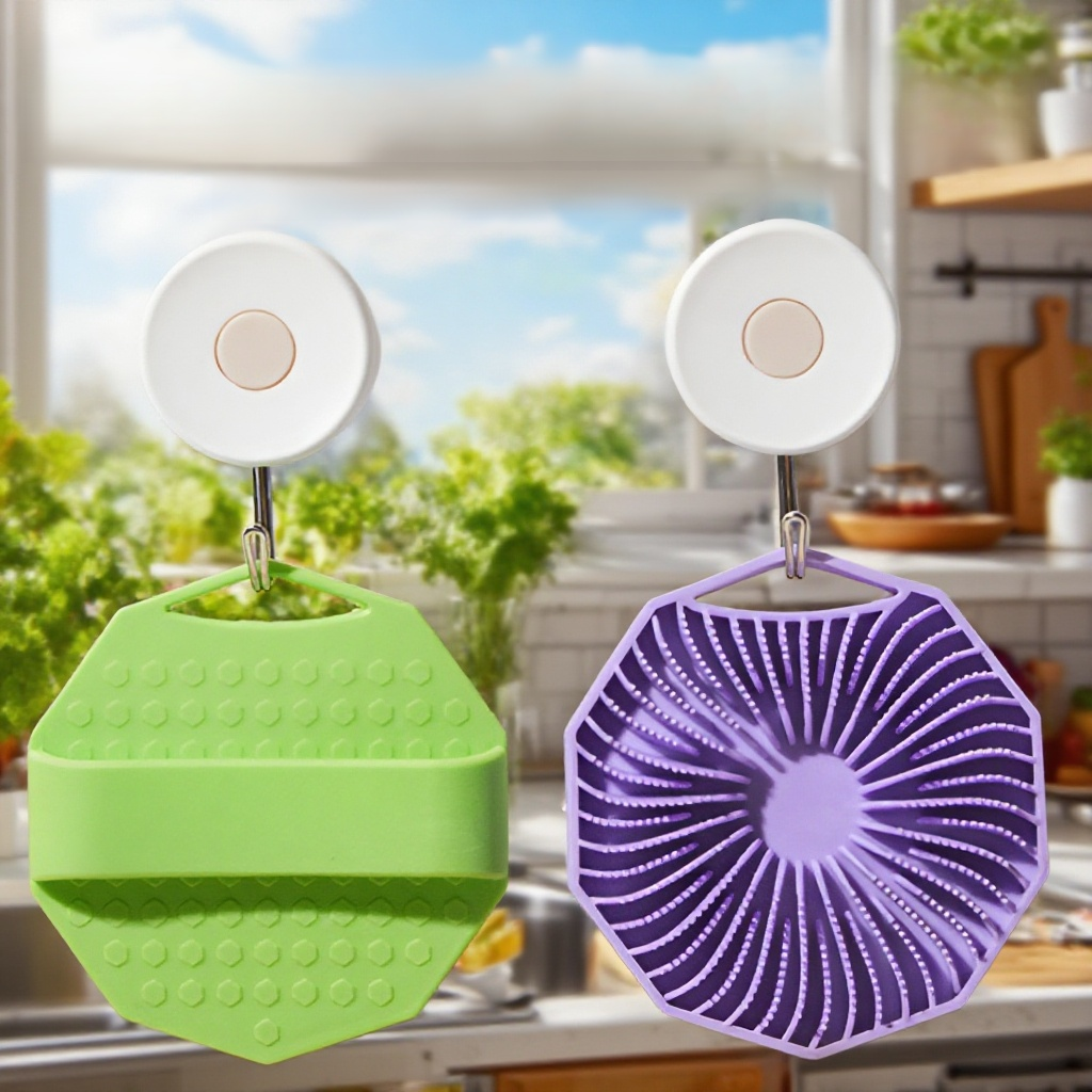 목욕 중 실리콘 브러시 사용 예시