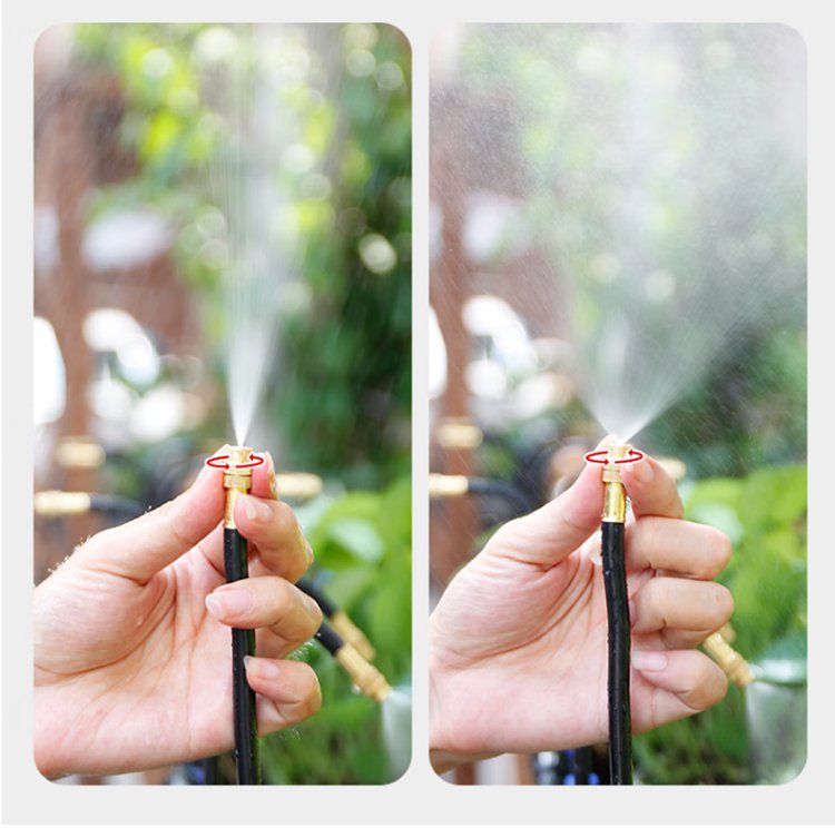 Hands-free garden irrigation using automatic sprinkler set