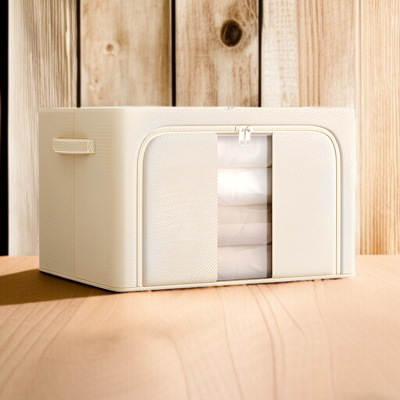 オックスフォード布を使用した収納ボックスの質感