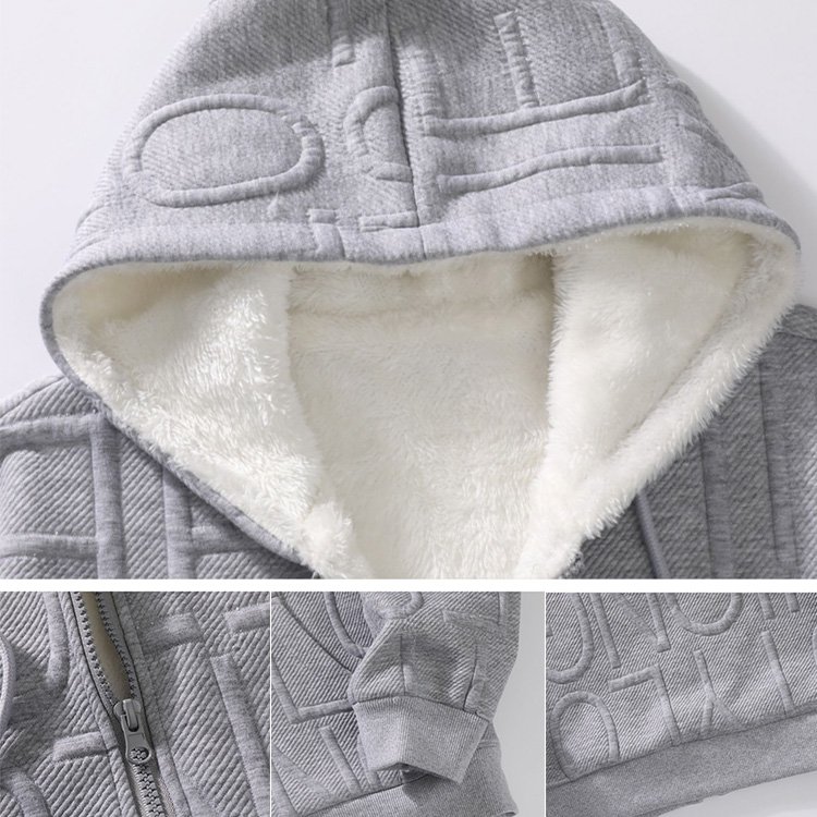 裏ボアジップパーカー