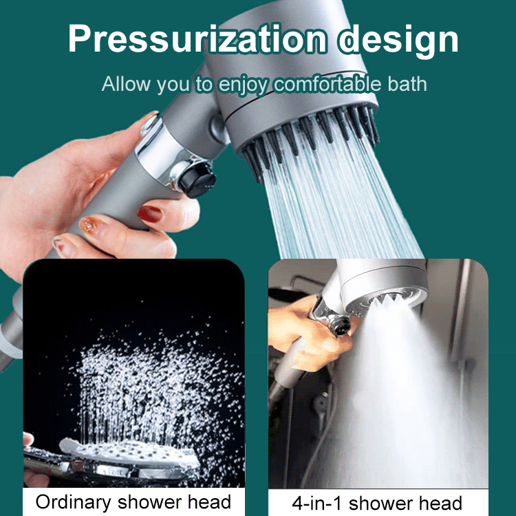 German massage multifunctional one-button adjustment shower head 