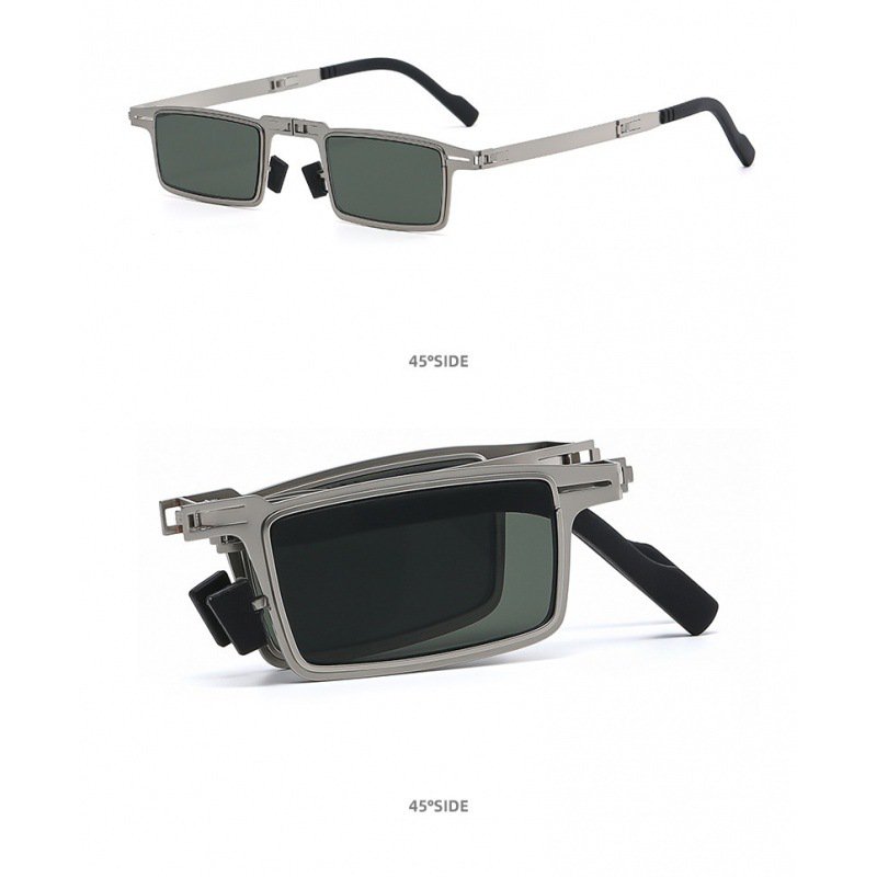 Summer men's strong light antiUV foldable small portable screwless design driving glasses