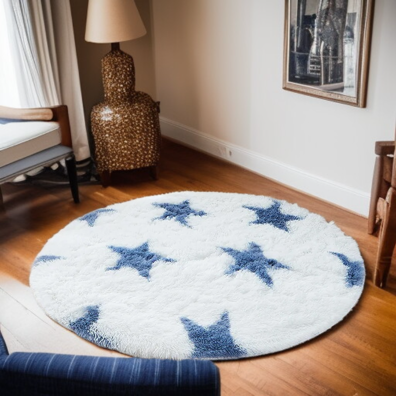 多功能紮染圓形地毯使用場景