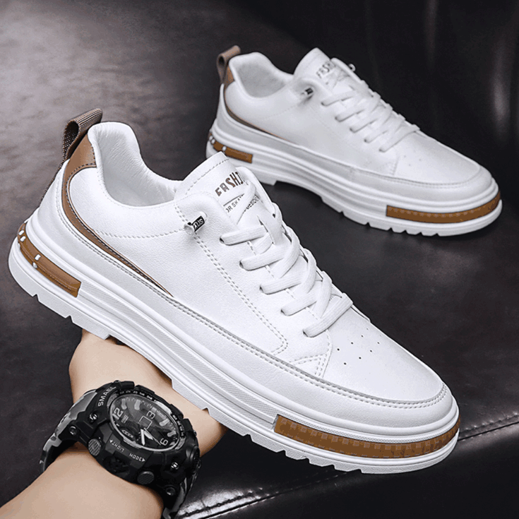 カジュアルなオールマッチのインナーハイト-増加する白い靴