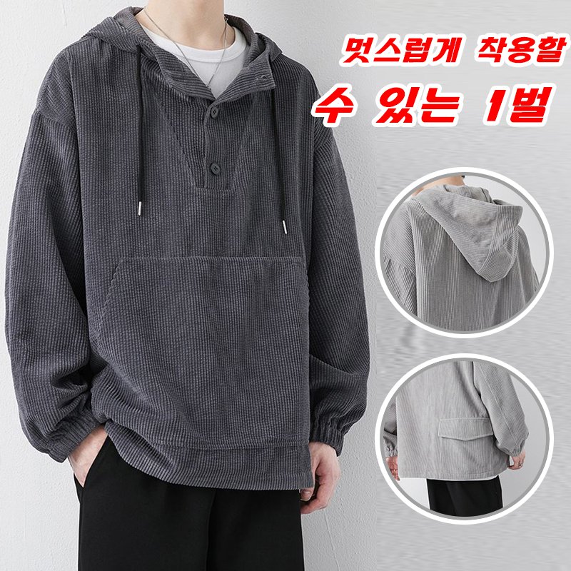 남성 풀오버 파카 