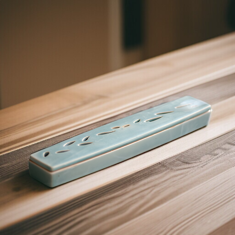 レトロな香箱スタイルの陶器製香炉