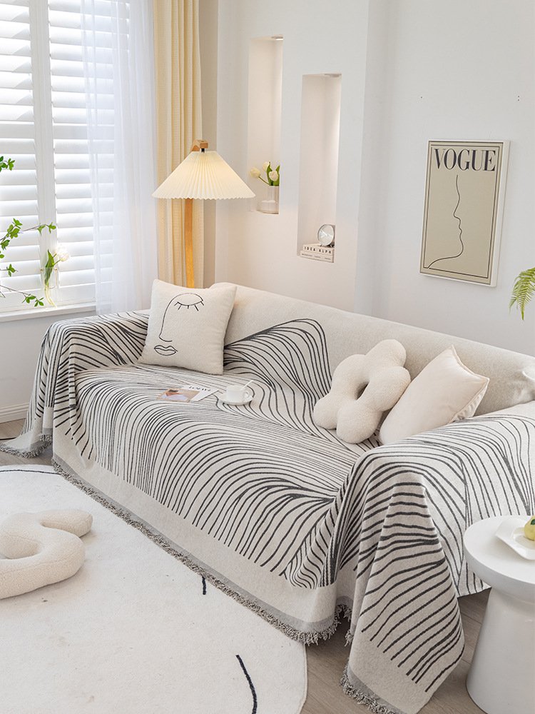 사계절용 셔닐 실 소파 커버