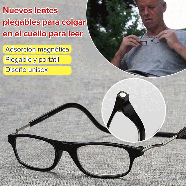 Nuevos lentes plegables para colgar en el cuello para leer