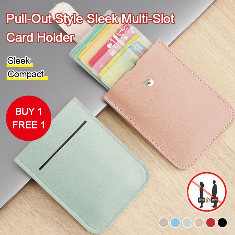 【Grab Two Free】Ultra-Secure Anti-Magnetic Anti-Theft Pull-Out Style Sleek Multi-Slot Card Holder