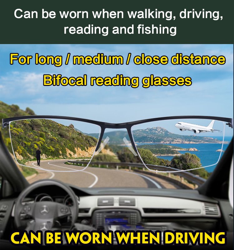 Anti-blue Ray Bifocal Prebyopic Glasses