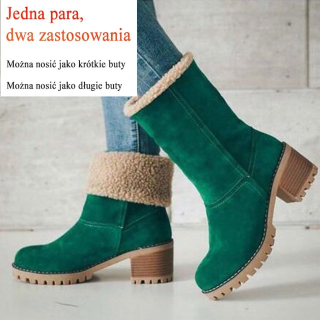 Śniegowce średnia rurka gruby obcas