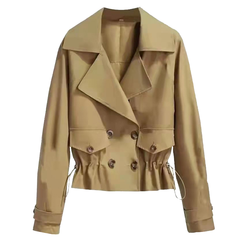 Korean style short fashion trench coat