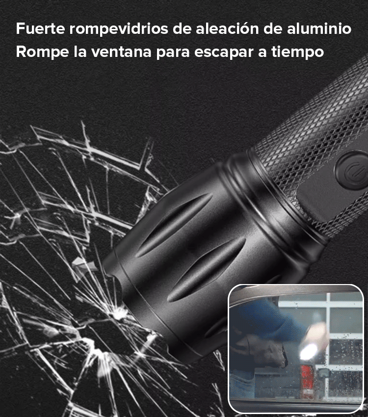 Linterna de autodefensa de doble arco