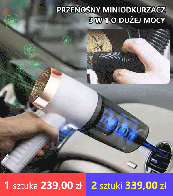 Przenośny miniodkurzacz 3 w 1 o dużej mocy