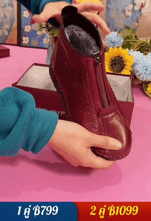 รองเท้าข้อสูงซิปกันหนาว