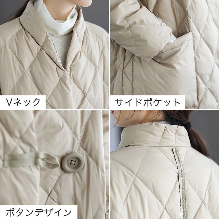 キルティングダウンコート