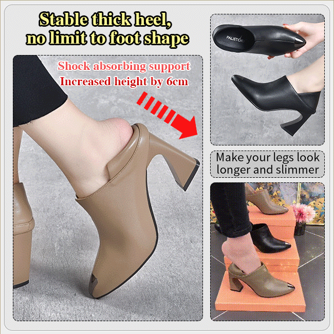 Closed Pointed Toe Horseshoe Heel Dual-use High Heels Shoes 