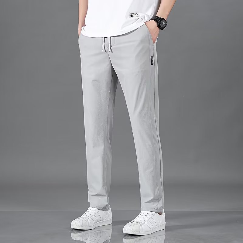 Pantalon décontracté à taille élastique 