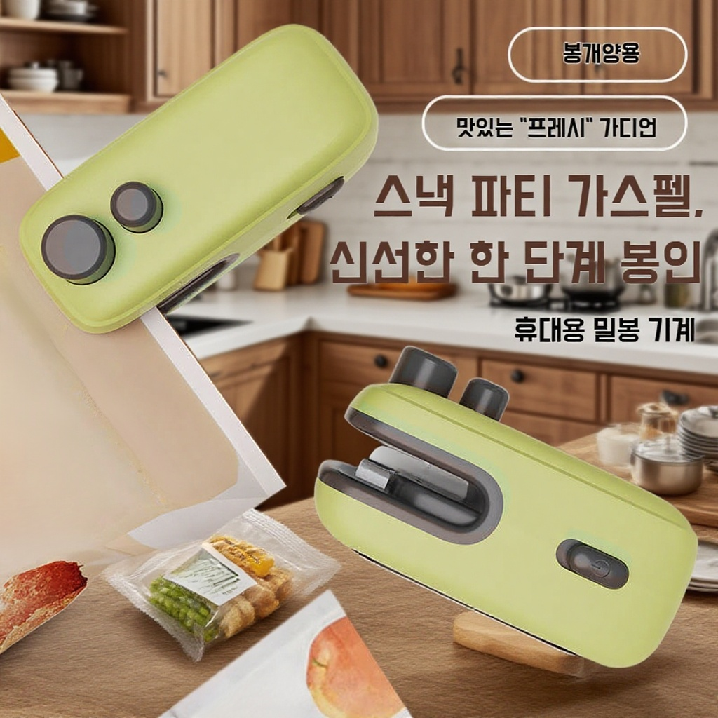 주방에서 활용 가능한 미니 밀봉기