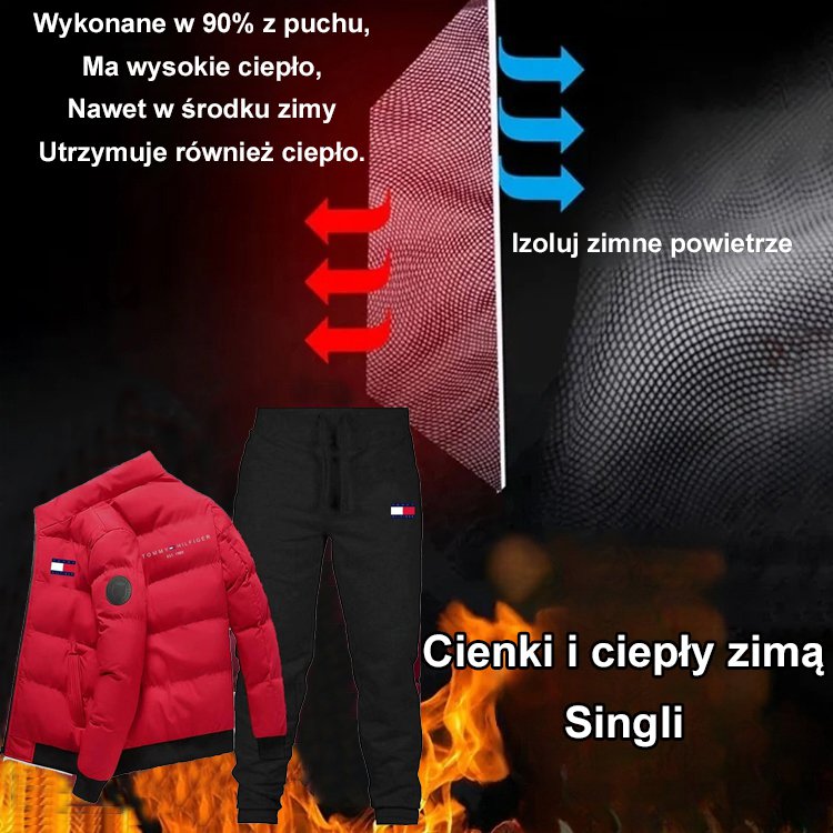 Bawełniana kurtka ze stójką, garnitur do spodni, garnitur na co dzień