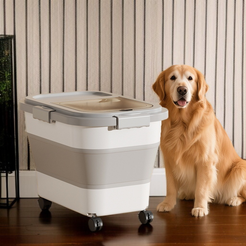 밀폐 접이식 곡물보관함 사용 모습