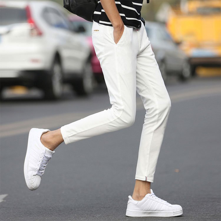 캐주얼 슬림핏 9부 바지