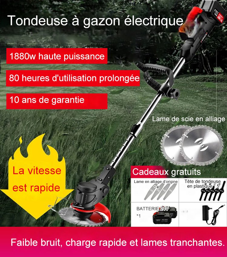 Tondeuse à gazon électrique 
