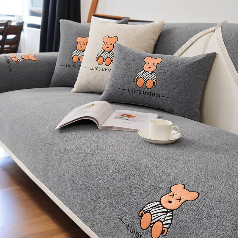 샤닐 소파 패드 커버 미끄럼 방지 방석 등받이 컴포트 소파 패드 커버 패드