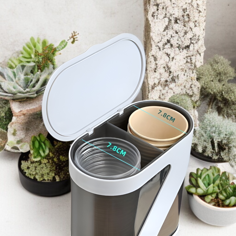 使い捨てウォーターカップを収納する便利なラック