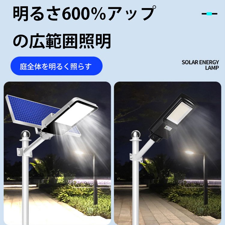 【驚きの高輝度】防水型ソーラー街路灯