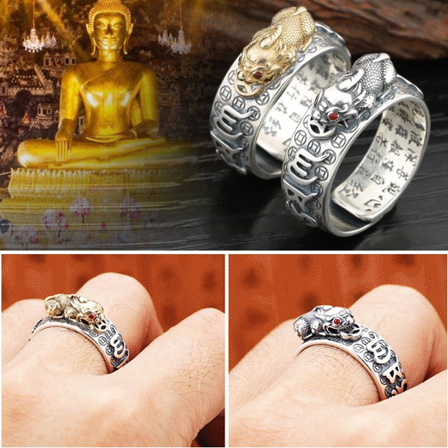 Retro Lucky Pixiu Ring