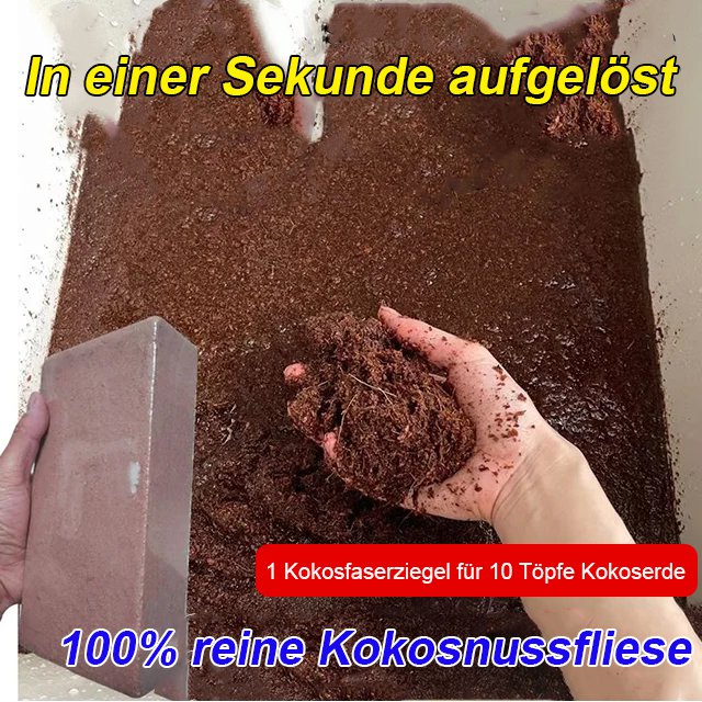 [Organischer natürlicher Kokosnuss-Ziegel]Grüner Pflanzennährboden