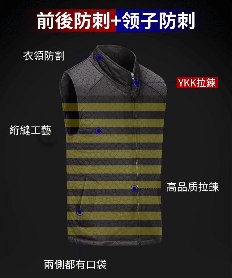 【隱形防刺·防割防砍】高強度耐磨耐穿馬甲