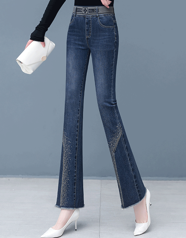 하이웨스트 슬림핏 플레어 청바지