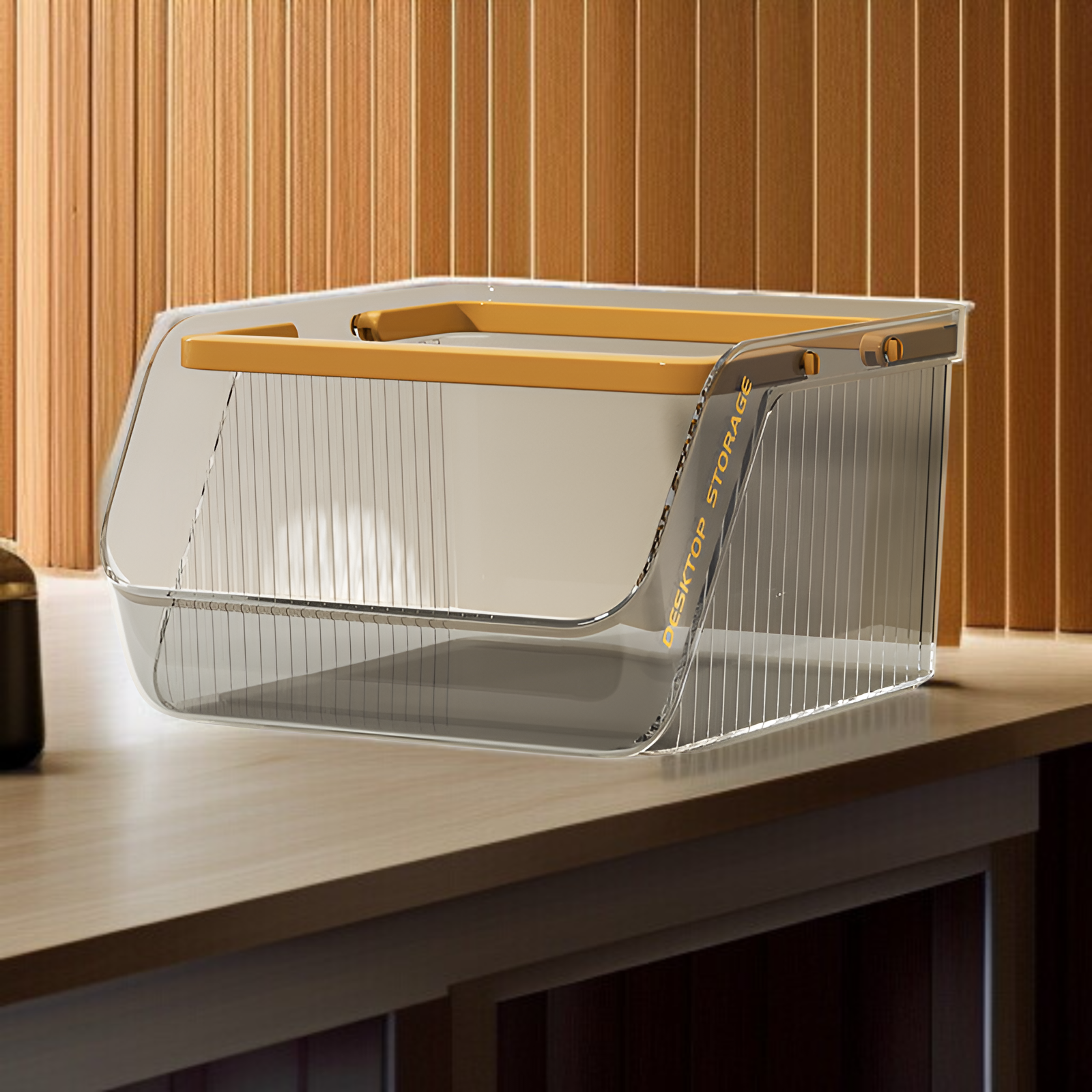 フェイシャルマスクを収納できるアクリルバスケット