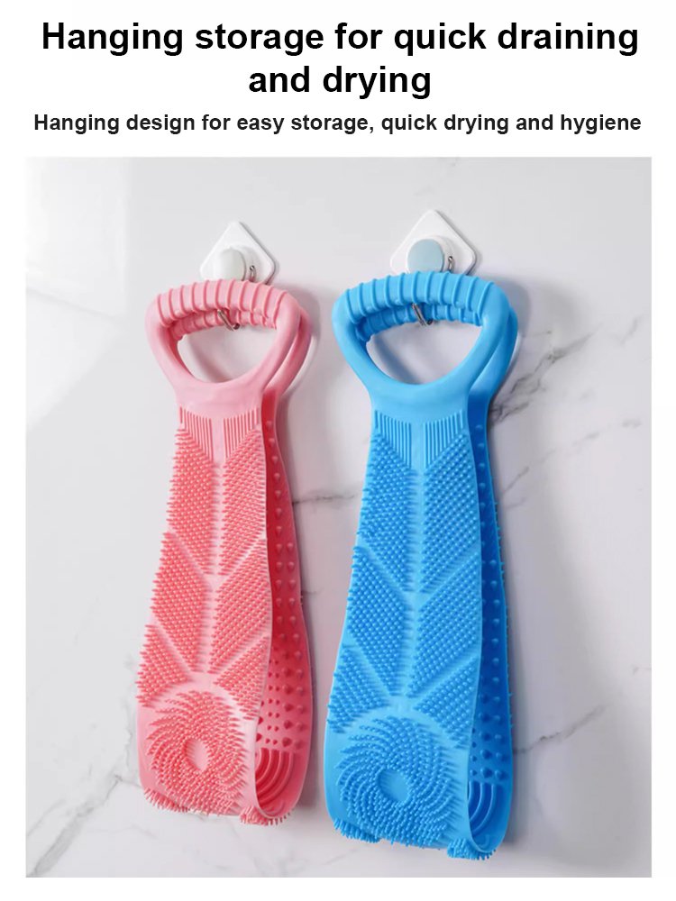 Silicone double-sided body scrubber