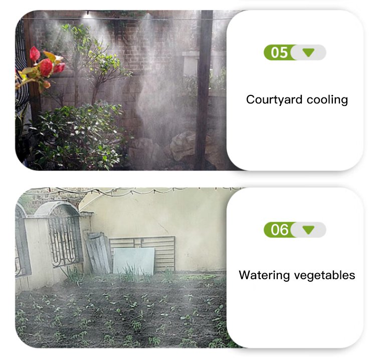 Watering flower beds with automatic sprinkler system