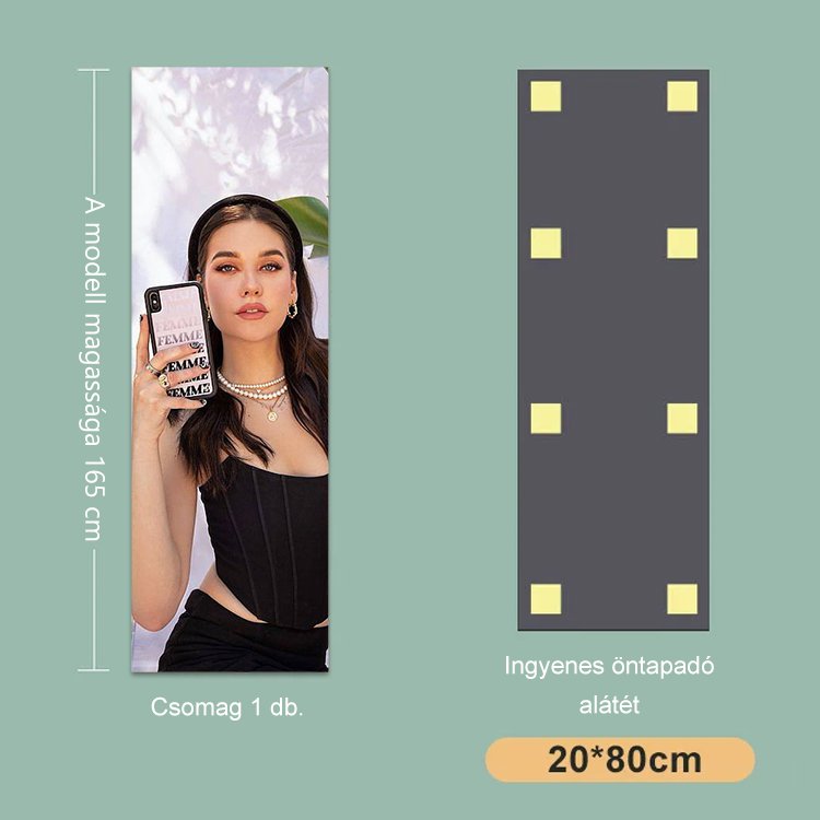 JS egyrészes akril puha testű tükör matrica